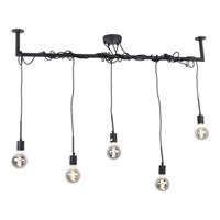Urban interiors Hanglamp Bar 5-lichts Zwart 120cm