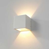 Artdelight Wandlamp Cube 10x10 cm wit