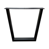 Furniture Legs Europe Set zwarte trapezium tafelpoten 72 cm (profiel 10 x 4)