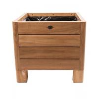 plantenwinkel.nl Houten plantenbak square M 70x70x63 cm naturel