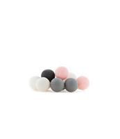 COTTON BALL LIGHTS Regular lichtslinger roze en grijs - Pink/Grey