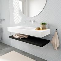 Mondiaz ALAN 120cm badmeubel solid surface planchet urban Vrijhangende wastafel cloud midden zonder kraangat kleur talc M49852UB0M49306TA0