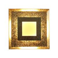 Eco-Light LED wandlamp Window, 32x32 cm, goud