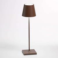 Zafferano - Poldina Pro hoog - Tafellamp Roest| Bruin 38cm