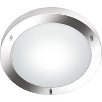 BES LED LED Plafondlamp - Trion Condi - Opbouw Rond - Spatwaterdicht IP44 - E27 Fitting - Mat Nikkel Aluminium - Ø310mm