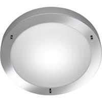 BES LED LED Plafondlamp - Trion Condi - Opbouw Rond - Spatwaterdicht IP44 - E27 Fitting - Glans Chroom Aluminium - Ø310mm