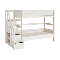 LifeTime Etagenbett mit Treppe Whitewash