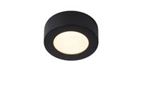 Lucide plafondlamp Brice-LED zwart Ø11,7cm 8W