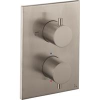 Crosswater MPRO Crossbox inbouw thermostatisch douchekraan 1 uitgang verticaal RVS PROCB1000LBPV