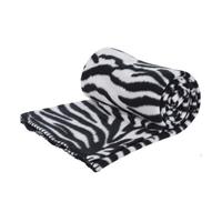 Fleece deken zebra print 130 x 160 cm Multi