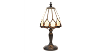 LumiLamp Tafellamp Tiffany Ø 14*31 cm E14/max 1*40W Multi Glas / Polyresin Art Deco Exclusieve Tiffany stijl gekleurd
