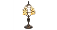 LumiLamp Tafellamp Tiffany Ø 14*29 cm E14/max 1*40W Multi Glas / Polyresin Art Deco Exclusieve Tiffany stijl gekleurd