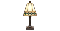LumiLamp Tafellamp Tiffany Ø 20*30 cm E14/max 1*40W Multi Glas / Polyresin Art Deco Exclusieve Tiffany stijl gekleurd