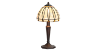 LumiLamp Tafellamp Tiffany Ø 19*40 cm E14/max 1*40W Multi Glas / Polyresin Complete Tiffany stijl glas in lood tafellamp