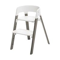 STOKKE Steps™ Hochstuhl weiß Buche Hazy Grey