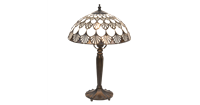 Clayre & Eef Tafellamp Tiffany Ø 31x46 cm E27/max 1x60W
