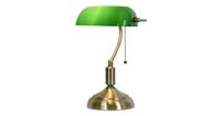 LumiLamp Bureaulamp groen 27*17*41 cm E27/max 1*60W Groen Metaal / glas 5LL-5104
