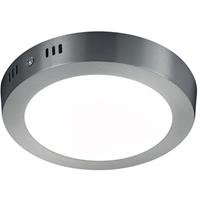 BES LED LED Plafondlamp - Plafondverlichting - Trion Sonta - 11W - Warm Wit 3000K - Rond - Mat Nikkel - Aluminium