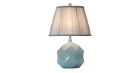 Fine Asianliving Tafellamp Porselein met Kap Blue Art