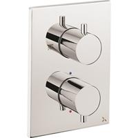 Crosswater MPRO Crossbox inbouw thermostatisch douchekraan 1 uitgang verticaal Chroom PROCB1000LBPC