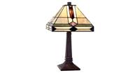 LumiLamp Tafellamp Tiffany 30*30*37 cm E14/max 1*40W Meerkleurig Glas / Polyresin Art Deco 5LL-8830