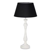 Home sweet home tafellamp Step 49 cm wit rond met lampenkap Largo - zwart