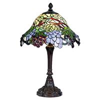 Clayre & Eef Kleurrijke tafellamp Lotta in Tiffany-stijl