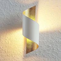 Lindby Metall-LED-Wandleuchte Desirio, weiß-gold