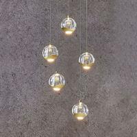 Lucande LED-Pendellampe Hayley, 5-fl., rund, gold