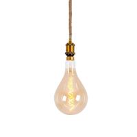Naeve Leuchten LED hanglamp Ontario, henneptouw, 1-lamp