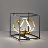FISCHER & HONSEL LED tafellamp Gesa in zwart en goud