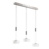 FISCHER & HONSEL LED hanglamp Lavin 3-lamps nikkel/wit