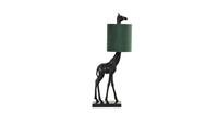 Unknown Tafellamp Giraffe - Zwart/Velvet Donkergroen - 20 x 28 x 68 cm