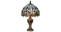 Clayre & Eef Tafellamp Tiffany Ø 20x35 cm E14/max 1x60W