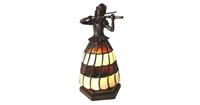 LumiLamp Tafellamp Tiffany 13*13*26 cm E14/max 1*25W Meerkleurig Polyresin / glas vrouw  5LL-6047
