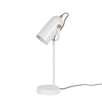 Beliani - Tischlampe Weiß 48 cm aus Metall Glockenförmig Elegant Modern Retro Stil - Weiß