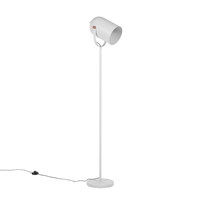 beliani Stehlampe Weiß 156 cm aus Metall Glockenförmig Elegant Modern Retro Stil - Schwarz