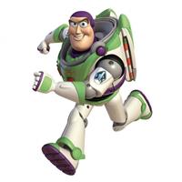 Roommates Wandsticker Disney Pixar Toy Story Buzz Lightyear, Glow in the Dark