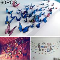 60 STKS Woondecoratie Originaliteit Dubbeldeks PVC 3D vlindermuurpasta