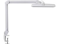LED-Arbeitsplatzleuchte MAULintro dimmbar, 360° drehbar mit Klemmfuß, weiß