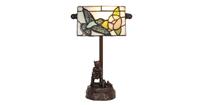 LumiLamp Bureaulamp Tiffany 17*15*28 cm E14/max 1*25W Meerkleurig Polyresin / glas Vogel  5LL-6050