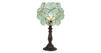 LumiLamp Tafellamp Tiffany 21*21*38 cm E14/max 1*25W Groen Polyresin / glas  5LL-6066