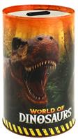 Toi-Toys spaarpot World of Dinosaurs 15 x 10 cm bruin/oranje