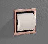 saniclear Copper inbouw toiletrol houder zonder klep geborsteld koper