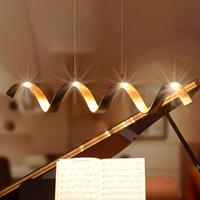 Eco-Light LED-Hängeleuchte Helix, schwarz-gold, 80 cm