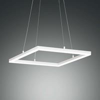 Fabas Luce LED hanglamp Bard, 42x42cm in wit