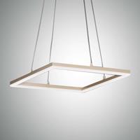 Fabas Luce LED hanglamp Bard, 42x42cm in matgoud finish