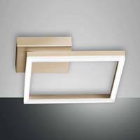 Fabas Luce LED-Deckenleuchte Bard, 45x45cm, Mattgold-Finish