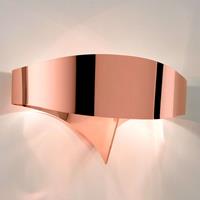 Selene Kupferfarbene Designer-Wandlampe Scudo