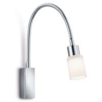 Knapstein Flexible LED-Wandlampe Poseidon in Chromoptik